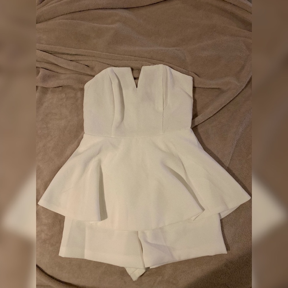 White sexy romper